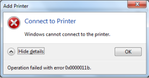 Lỗi share máy in 0x0000011b